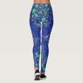 Blume Muster 08.b blauer BG Leggings (Rückseite)
