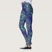 Blume Muster 08.b Schwarze BG Leggings (Links)