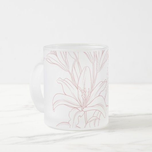 Blume Muster 10 Mattglastasse (Vorderseite Links)