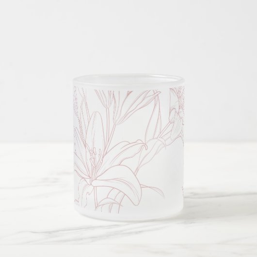 Blume Muster 10 Mattglastasse (Mittel)