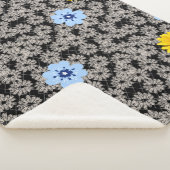 Blume Muster 19 b. Black BG Sherpadecke (3/4)