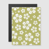Blume Muster 1 Magneteinladung (Vorne/Hinten)