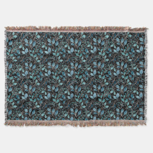 Blume Muster 21.w Schwarze BG Decke