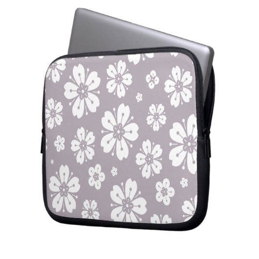 Blume Muster 2 Laptopschutzhülle (Vorderseite Links)
