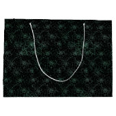 Blume Muster 2 Töne 02.b.Schwarze BG Große Geschenktüte (Rückseite)