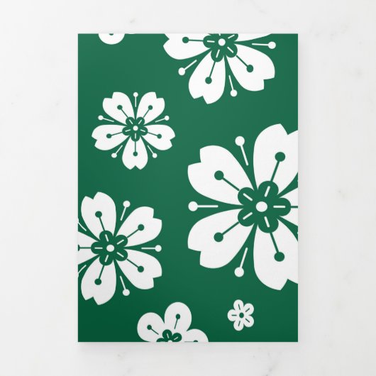 Blume Muster 3 Dreifach Gefaltete Urlaubskarte (Cover)