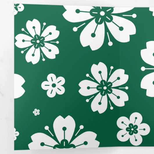 Blume Muster 3 Dreifach Gefaltete Urlaubskarte (Innen Erste Seite)