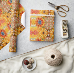 Blume Muster 6 Anpassende Blasen Cuddlebuns Geschenkpapier