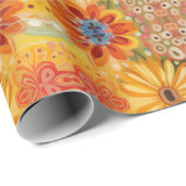 Blume Muster 6 Anpassende Blasen Cuddlebuns Geschenkpapier (Rolleneckpunkt)