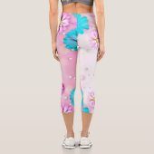 Blume Muster 7 Capri Leggings (Rückseite)