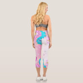 Blume Muster 7 Capri Leggings (Rückseite)