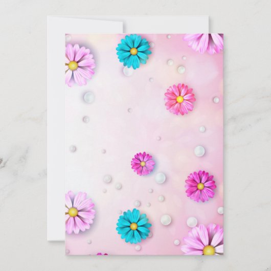 Blume Muster 7 Dankeskarte (Vorderseite)