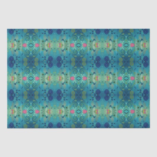 Blume Muster 7 Entsprechende Blasen Cuddlebuns Seidenpapier (Vorderseite)