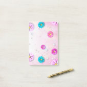 Blume Muster 7 Post-it Klebezettel (Auf Schreibtisch)