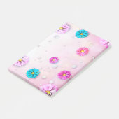 Blume Muster 7 Post-it Klebezettel (angewinkelt)