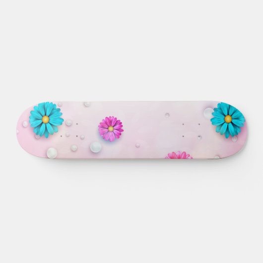 Blume Muster 7 Skateboard (Horizontal)