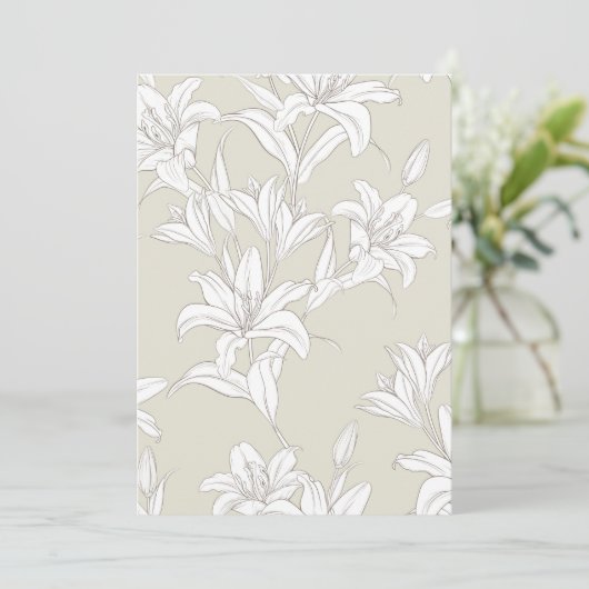 Blume Muster 9 Dankeskarte (Stehend Vorderseite)