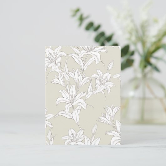 Blume Muster 9 Feiertagspostkarte (Stehend Vorderseite)