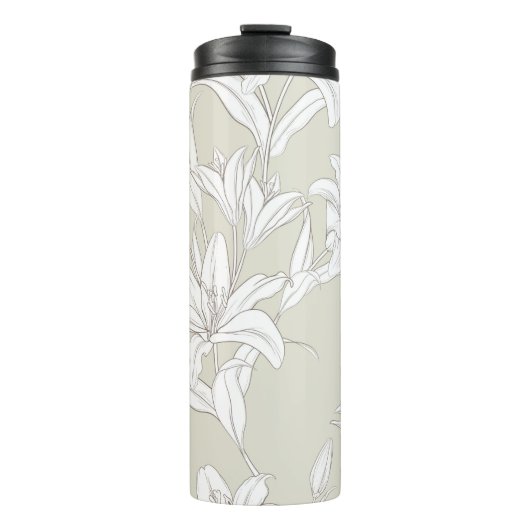 Blume Muster 9 Thermosbecher (Vorderseite)