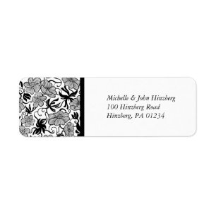 Blume-Muster-Adressenkleber
