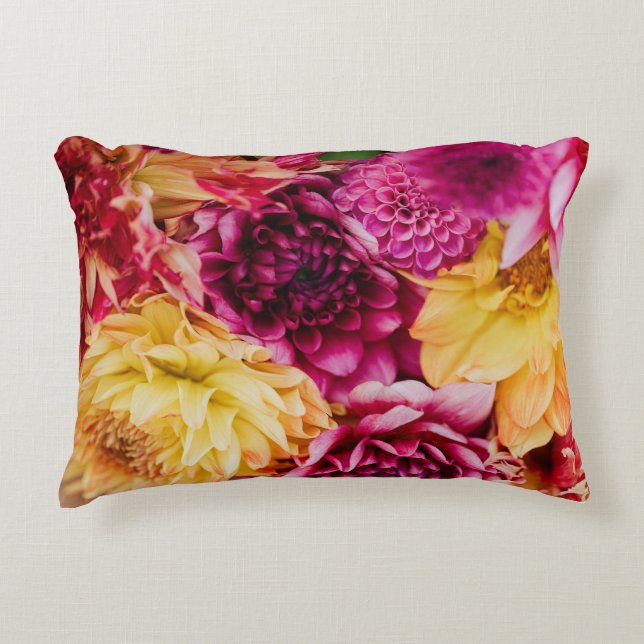 Blume Muster Akzent Pillow Dekokissen (Vorderseite)