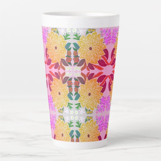 Blume Muster Aluminiumflasche Milchtasse (Vorderseite)