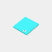 Blume Muster Aquamarin Post-it Klebezettel (angewinkelt)