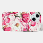 Blume Muster Aquarellfarbe Rosa Case-Mate iPhone Hülle (Rückseite (Horizontal))