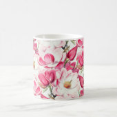 Blume Muster Aquarellfarbe Rosa Kaffeetasse (Mittel)