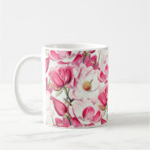 Blume Muster Aquarellfarbe Rosa Kaffeetasse (Links)