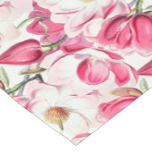 Blume Muster Aquarellfarbe Rosa Kurzer Tischläufer (Ecke)