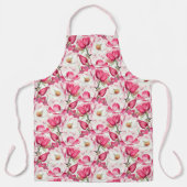 Blume Muster Aquarellfarbe Rosa Schürze (Vorderseite)