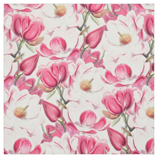 Blume Muster Aquarellfarbe Rosa Stoff (Muster)