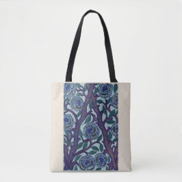 Blume Muster Art Deco Schablone Tote Tasche