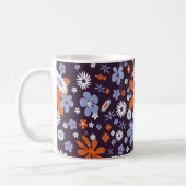 Blume Muster Blau Kaffeetasse (Links)