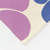Blume Muster - Blau, orange, Lila, grün Fleecedecke (Ecke)