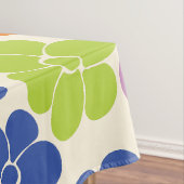 Blume Muster - Blau, orange, Lila, grün Tischdecke (Beispiel)