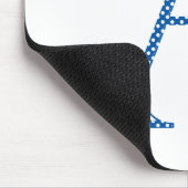 Blume Muster Buchstabe A (blau) Mousepad (Ecke)