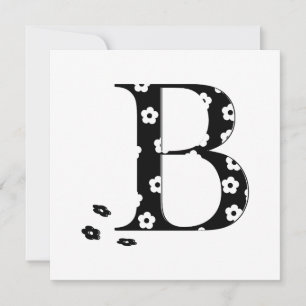 Blume Muster Buchstabe B