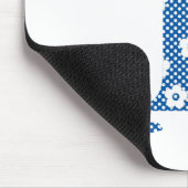 Blume Muster Buchstabe B (blau) Mousepad (Ecke)