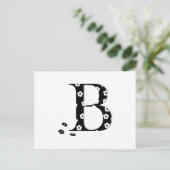 Blume Muster Buchstabe B Postkarte (Stehend Vorderseite)
