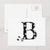 Blume Muster Buchstabe B Postkarte (Vorne/Hinten)
