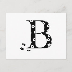 Blume Muster Buchstabe B Postkarte