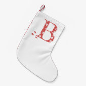 Blume Muster Buchstabe B (rot) Kleiner Weihnachtsstrumpf (Vorderansicht (hängend))