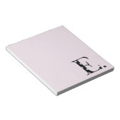 Blume Muster Buchstabe E Notizblock (angewinkelt)