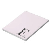 Blume Muster Buchstabe E Notizblock (Rotiert)