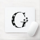 Blume Muster Buchstabe G Mousepad (Mit Mouse)