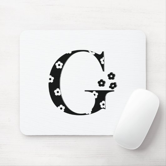 Blume Muster Buchstabe G Mousepad (Mit Mouse)