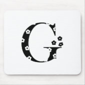 Blume Muster Buchstabe G Mousepad (Vorne)