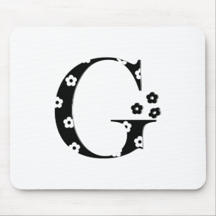 Blume Muster Buchstabe G Mousepad